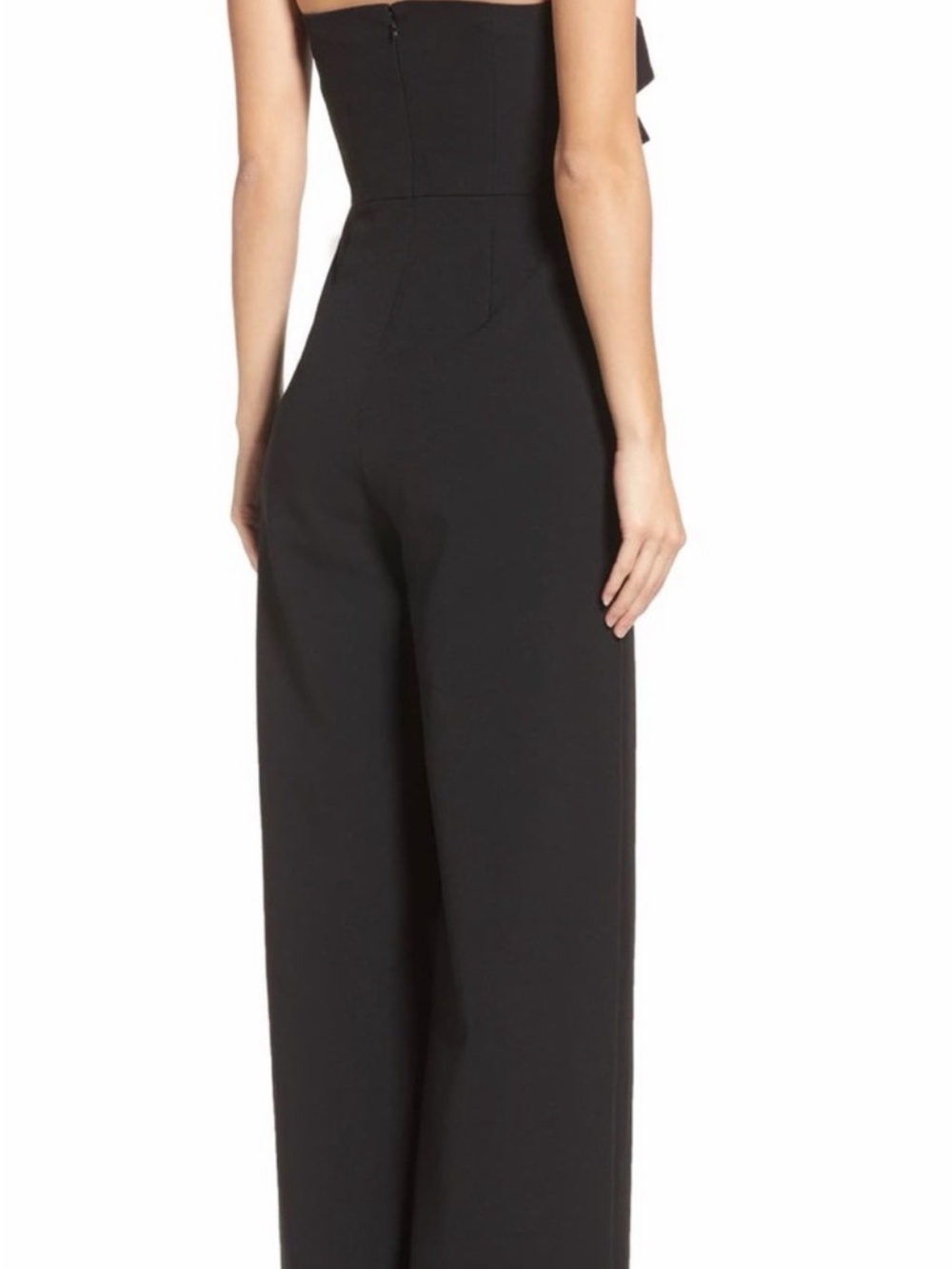 Chelsea28 Black Strapless Wide-Leg Jumpsuit with Twist Front - Picture 4 of 7